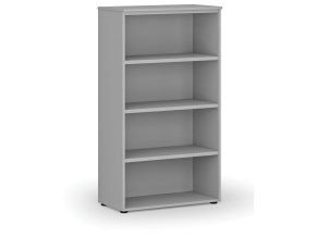 Kancelářský regál PRIMO GRAY, 800 x 420 x 1434 mm, šedá