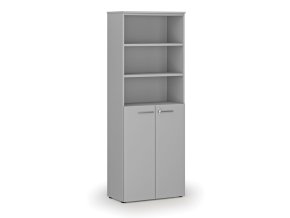 kombinovana kancelarska skrin primo gray dvere na 3 patra 800 x 420 x 2128 mm seda 73719