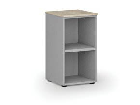 Kancelářský regál PRIMO GRAY, 740 x 400 x 420 mm, šedá/dub přírodní
