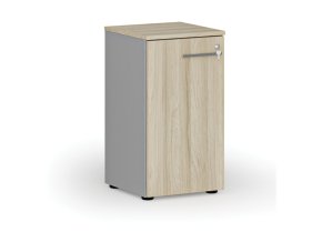 nizka kancelarska skrin s dvermi primo gray 400 x 420 x 740 mm seda dub prirodni 70259