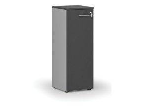 nizka kancelarska skrin s dvermi primo gray 400 x 420 x 1087 mm seda grafit 74416