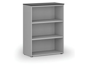 Kancelářský regál PRIMO GRAY, 1087 x 800 x 420 mm, šedá/grafit