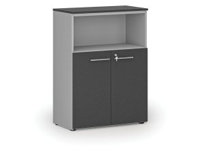 kombinovana kancelarska skrin primo gray 800 x 420 x 1087 mm seda grafit 74434