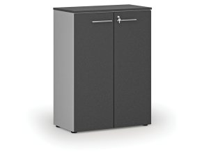 kancelarska skrin s dvermi primo gray 800 x 420 x 1087 mm seda grafit 74468