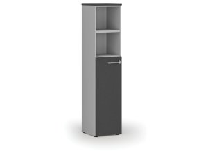 kombinovana kancelarska skrin primo gray dvere na 3 patra 400 x 420 x 1781 mm seda grafit 74492