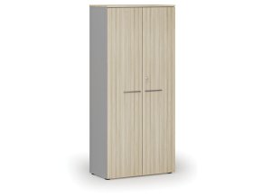 kancelarska skrin s dvermi primo gray 800 x 420 x 1781 mm seda dub prirodni 74532