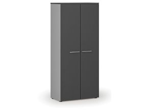 Šatní skříň s výsuvem PRIMO GRAY, 800 x 420 x 1781 mm, šedá/grafit