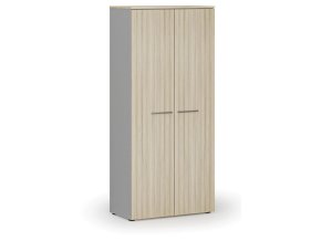 Šatní skříň s výsuvem PRIMO GRAY, 800 x 420 x 1781 mm, šedá/dub přírodní