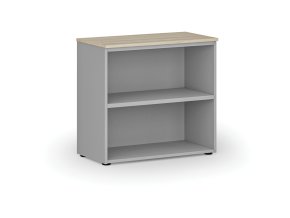 Kancelářský regál PRIMO GRAY, 740 x 800 x 420 mm, šedá/dub přírodní