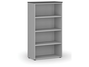 kancelarsky regal primo gray 800 x 420 x 1434 mm seda grafit 74593
