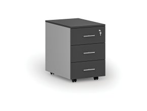 kancelarsky mobilni kontejner primo gray 3 zasuvky seda grafit 70947