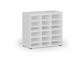tridici regal primo white 800 x 420 x 740 mm 18 prihradek bily 109385