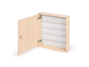 Dřevěná skříňka na klíče, na 100 klíčů, bříza