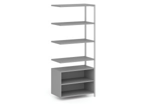 pristavba k policove stene home office s policovou skrinkou bila seda 112187