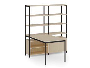 sestava home office s policemi cerna briza 114872