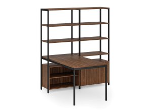 sestava home office s policemi cerna orech 114873