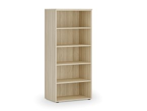 Kancelářský regál PRIMO WOOD, 800 x 500 x 1781 mm, dub přírodní