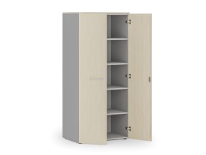 kancelarska policova skrin primo gray s dvermi 800 x 500 x 1781 mm seda briza 83714