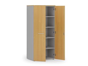 kancelarska policova skrin primo gray s dvermi 800 x 500 x 1781 mm seda buk 83717