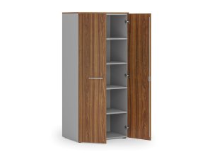 kancelarska policova skrin primo gray s dvermi 800 x 500 x 1781 mm seda orech 83724