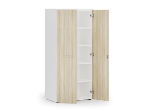 kancelarska policova skrin primo white s dvermi 800 x 500 x 1781 mm bila dub prirodni 83776
