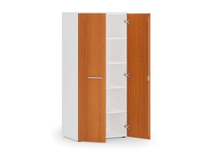 kancelarska policova skrin primo white s dvermi 800 x 500 x 1781 mm bila tresen 83785