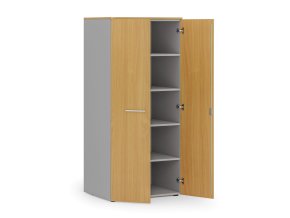 kancelarska policova skrin primo gray s dvermi 1781 x 800 x 600 mm seda buk 83890