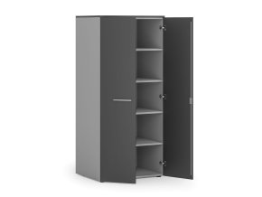 kancelarska policova skrin primo gray s dvermi 1781 x 800 x 600 mm seda grafit 83884