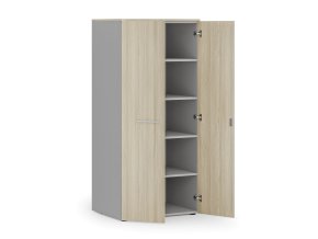 kancelarska policova skrin primo gray s dvermi 1781 x 800 x 600 mm seda dub prirodni 83887