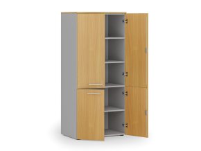 kancelarska policova skrin primo gray pulene dvere 800 x 500 x 1781 mm seda buk 83845