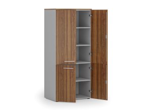 kancelarska policova skrin primo gray pulene dvere 800 x 500 x 1781 mm seda orech 83838