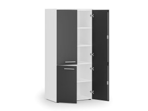 kancelarska policova skrin primo white pulene dvere 800 x 500 x 1781 mm bila grafit 83800
