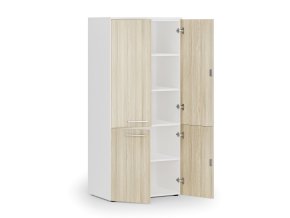 kancelarska policova skrin primo white pulene dvere 800 x 500 x 1781 mm bila dub prirodni 83797