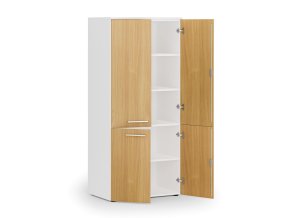 kancelarska policova skrin primo white pulene dvere 800 x 500 x 1781 mm bila buk 83773