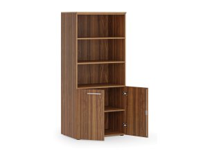 kombinovana kancelarska skrin primo wood nizke dvere 800 x 500 x 1781 mm orech 83745