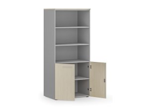kombinovana kancelarska skrin primo gray nizke dvere 800 x 500 x 1781 mm seda briza 83708