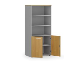 kombinovana kancelarska skrin primo gray nizke dvere 800 x 500 x 1781 mm seda buk 83705