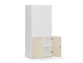 kombinovana kancelarska skrin primo white nizke dvere 800 x 500 x 1781 mm bila briza 83593