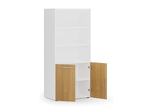kombinovana kancelarska skrin primo white nizke dvere 800 x 500 x 1781 mm bila buk 83590