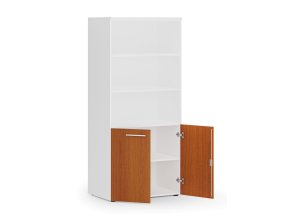 kombinovana kancelarska skrin primo white nizke dvere 800 x 500 x 1781 mm bila tresen 83587