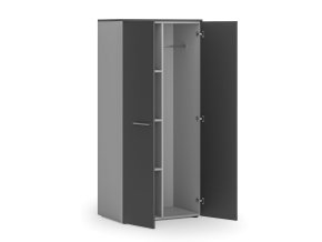 kancelarska satni skrin primo gray 3 police satni tyc 800 x 500 x 1781 mm seda grafit 83536