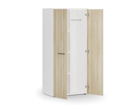 kancelarska satni skrin primo white 3 police satni tyc 800 x 500 x 1781 mm bila dub prirodni 83516