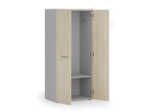 kancelarska satni skrin primo gray 1 police satni tyc 800 x 500 x 1781 mm seda dub prirodni 83451