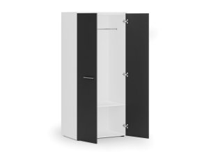 kancelarska satni skrin primo white 1 police satni tyc 800 x 500 x 1781 mm bila grafit 83443