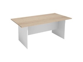 Jednací kancelářský stůl PRIMO WHITE, 180x90 cm, bílá/dub přírodní