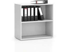 kancelarsky policovy regal layers kratky 800 x 400 x 777 mm bila 86069
