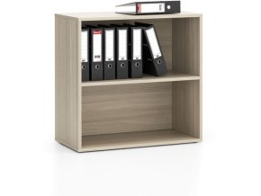 kancelarsky policovy regal layers kratky 800 x 400 x 777 mm dub prirodni 86080