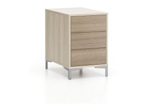 kancelarska policova komoda layers 3 zasuvky 400 x 400 x 630 mm dub prirodni dub moreny 86414