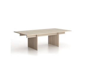 Jednací kancelářský stůl SOLID + 2x přísed, 240x125 cm, dub přírodní
