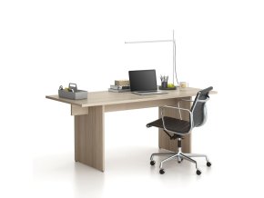Kancelářský stůl single SOLID, 180x80 cm, dub přírodní